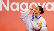 Badminton world number one An Se-young. (Photo by Yuichi Yamazaki / AFP)