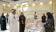 Minister of Commerce and Industry H E Sheikh Faisal bin Thani bin Faisal Al-Thani at DJWE yesterday.
