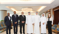 QBA Board Member Sheikh Nawaf bin Nasser Al Thani and Maryland’s Secretary of Commerce H E Harry Coker Jr. with other officials during the meeting.