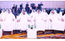 Minister of Communications and Information Technology H E Mohammed bin Ali bin Mohammed Al-Mannai and NCSA President H E Eng. Abdulrahman bin Ali Al Farahid Al-Malki with other officials during the Annual Cyber Governance and Assurance Conference yesterday.  PIC: Rajan Vadakkemuriyil/ The Peninsula