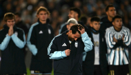 Argentina's forward #10 Lionel Messi reacts as he speaks following the international friendly football match between Argentina and Benin on October 6, 2026. (Photo by Luis Robayo / AFP)