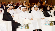 Chairman of Qatar Tourism H E Saad bin Ali Al Kharji (second left) and other dignitaries at the event yesterday.