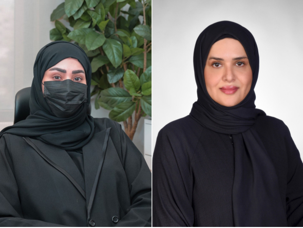 Director of Occupational Health and Safety Department, PHCC, Dr. Maryam Al Muslemani (left) and Manager of Occupational Health Dr. Sameera Al Hajri 