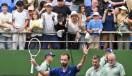 Russia's Daniil Medvedev celebrates his victory against Germany's Jan-Lennard Struff in Shanghai on October 10, 2026. (Photo by Hector Retamal / AFP)