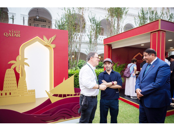 Chairman of Qatar Tourism H E Saad bin Ali Al-Kharji and Ambassador of the State of Qatar to Singapore H E Abdulaziz bin Ahmed Al Malki at the event.