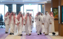 Chairman of Al Gannas Association Ali bin Khatem Al Mahshadi and his deputy Mohammed bin Abdulatif Al-Misnad and other members of the delegation during the event.