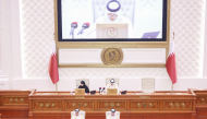Shura Council Speaker H E Hassan bin Abdullah Al Ghanim chairing the Council's session yesterday.
