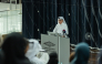 Minister of State and President of Qatar National Library H E Dr. Hamad bin Abdulaziz Al-Kawari addressing the event. 