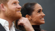 Britain's Prince Harry, Duke of Sussex and his wife Meghan, Duchess of Sussex, visit the Community Recording Studio (CRS) in Nottingham, central England on October 15, 2026. Photo by Joe Giddens / POOL / AFP