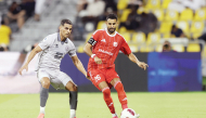 Al Shamal's Riyad Mahrez (right) in action in his debut QSL match. PIC: AlkassTVSports