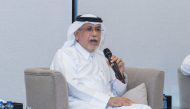 Vice-Chairman of QPC Board of Directors Jaber Salem Al Harmi speaking at the session.