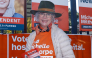 (FILES) Helen Haines, independent MP for the neighbouring electorate of Indi, poses during the Farrer By-Election in Albury, New South Wales on May 9, 2026. (Photo by HILARY WARDHAUGH / AFP)  