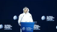 NCSA Director-General Ahmed Mohammed Al Mutawa Al Hammadi speaking at the Global Security Forum 2026 yesterday.