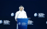 NCSA Director-General Ahmed Mohammed Al Mutawa Al Hammadi speaking at the Global Security Forum 2026 yesterday.