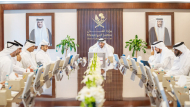 Minister of Justice and Minister of State for Cabinet Affairs and Chairman of the Lawyers Admission Committee, H E Ibrahim bin Ali Al Mohannadi chairing the committee meeting yesterday. 