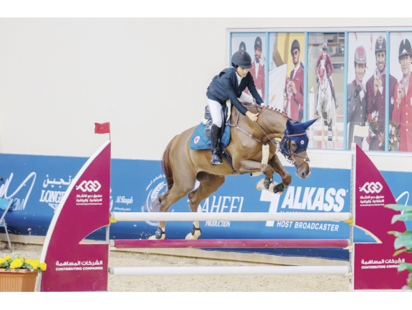 Alia Hamad Al Thani topped the 100cm Amateur class.