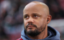 (FILES) Bayern Munich's Belgian head coach Vincent Kompany is interviewed prior to the German first division Bundesliga football match between FC Augsburg and FC Bayern Munich in Augsburg, southern Germany on October 10, 2026. (Photo by Karl-Josef HILDENBRAND / AFP)