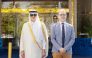 Minister of State for Foreign Trade H E Dr. Ahmad bin Mohammed Al-Sayed and UNCTAD Acting Secretary-General Pedro Manuel Moreno during the raising of Qatar and UN flags, yesterday.
