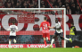 Bayern Munich’s Dayot Upamecano (right) celebrates after scoring the first gaol against Freiburg. 