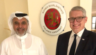 Ambassador of Finland to the State of Qatar H E Juha Mustonen with Fahad bin Mohammed Al-Attiyah
