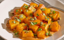 Honey-Roasted Squash With Spicy Peanut Sauce. (Tom McCorkle/For The Washington Post; food styling by Gina Nistico)
