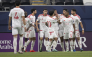 Al Shamal players celebrate a goal againstAl Hilal.