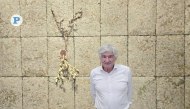 Giuseppe Penone with one of his artworks. Picture by Khalid El Sawi / The Peninsula