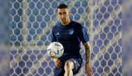 Angel Di Maria during training. Reuters file photo.