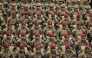 (FILES) Members of the Salvadoran military parade during celebrations marking the 205th anniversary of El Salvador's independence, in San Salvador on September 15, 2026. (Photo by MARVIN RECINOS / AFP)