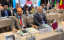 Chairman of the Qatar General Organization for Standards and Metrology, Eng. Nawaf bin Ibrahim Al Hamad Al Mana with other officials during the meeting. 