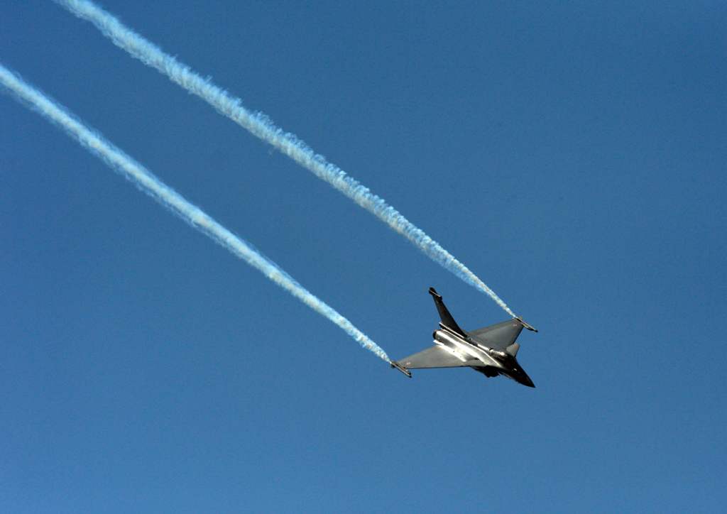 This file photo taken on June 16, 2015 shows a French Dassault Rafale fighter jet perform over Le Bourget airport during the International Paris Air show. India's cabinet committee on security approved on September 21, 2016 the purchase of 36 fighter jets