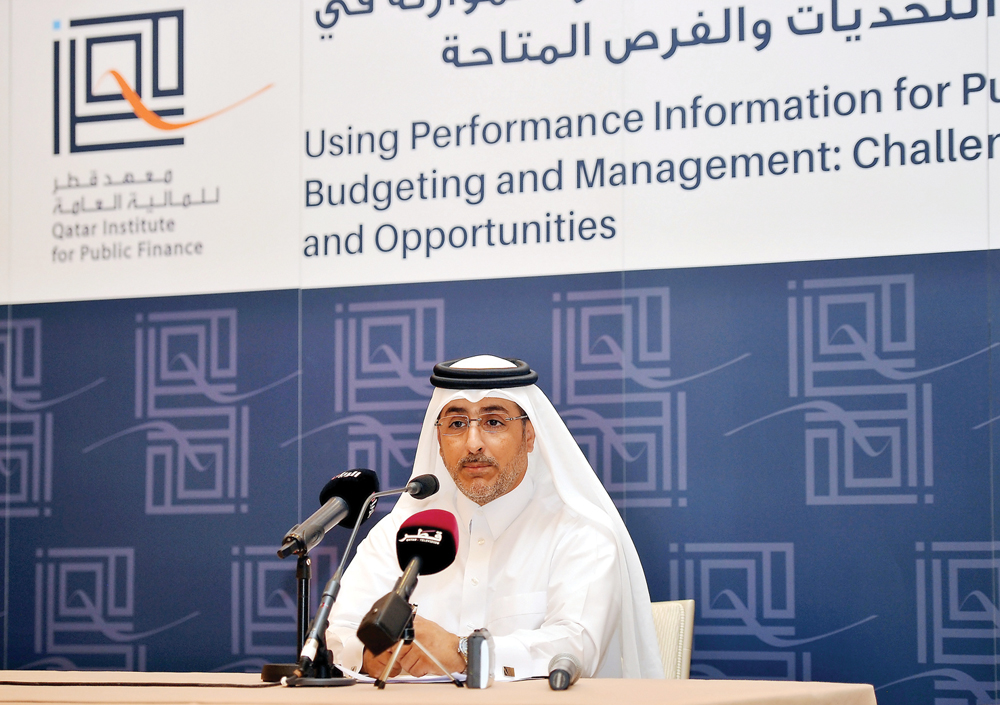 Dr. Abdelaziz Al Horr, CEO of QFBA at the event. Pic: Abdul Basit/The Peninsula