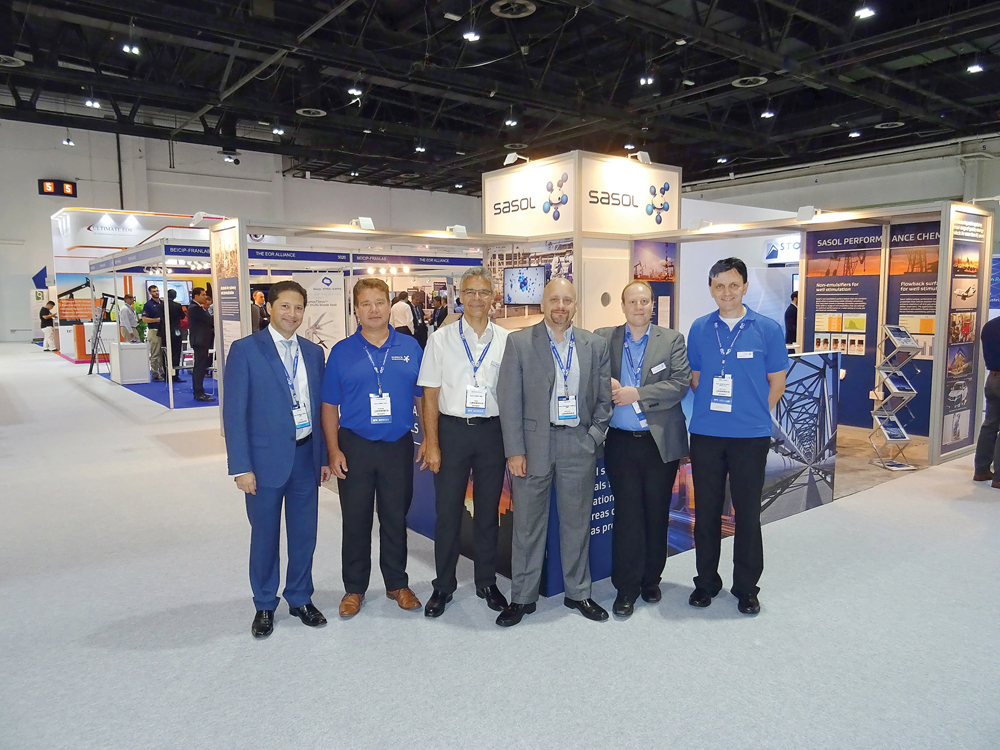 Officials from Sasol  at the Annual Technical Conference & Exhibition (ATCE) in Dubai.