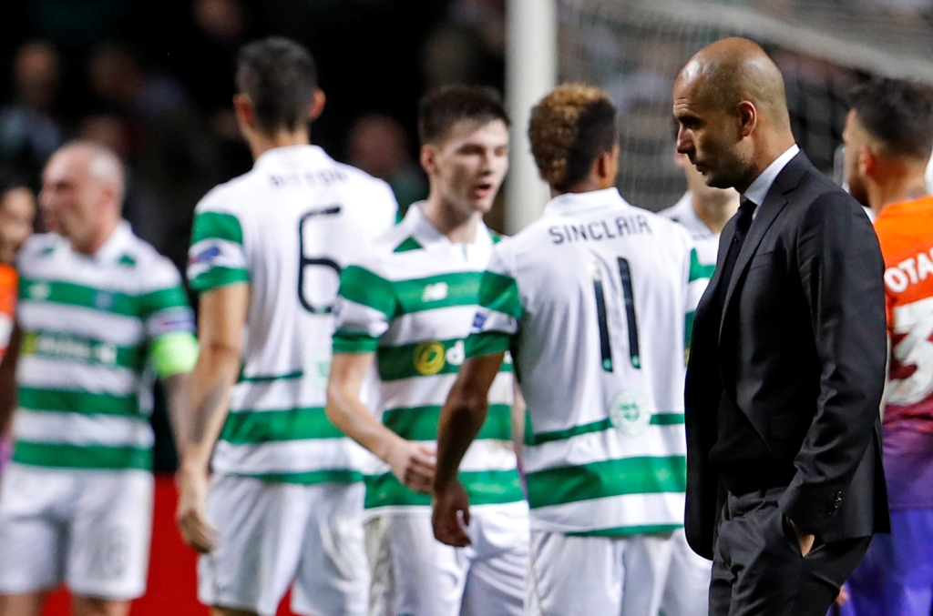 Manchester City manager Pep Guardiola after the match. Reuters / Lee Smith