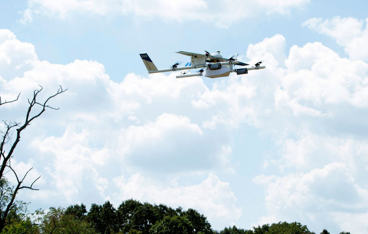 A Project Wing prototype during a test flight. (Photo: Project Wing, Alphabet Inc)