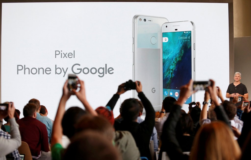 Rick Osterloh, SVP Hardware at Google, introduces the Pixel Phone by Google during the presentation of new Google hardware in San Francisco, California, U.S. October 4, 2016. REUTERS/Beck Diefenbach 