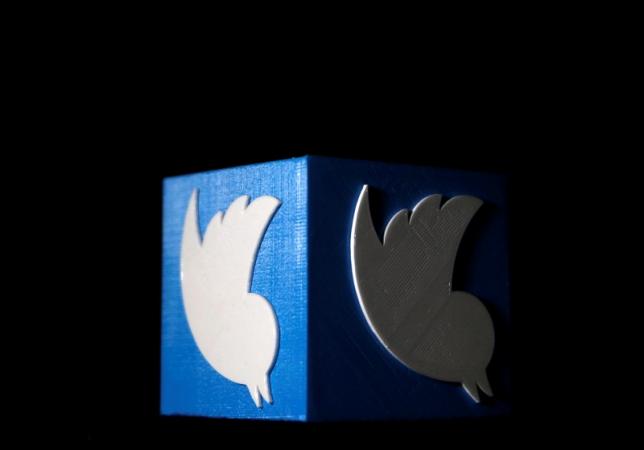 A 3D printed Twitter logo is seen in this illustration picture made in Zenica Bosnia and Herzegovina, February 3, 2016. Reuters / Dado Ruvic