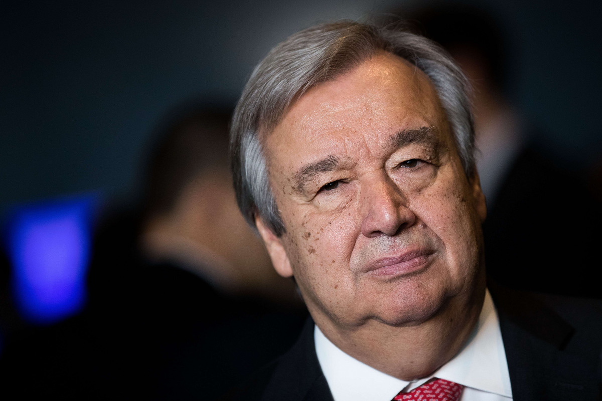 Newly-elected United Nations Secretary General Antonio Guterres waits to deliver remarks to the media at the United Nations (UN) headquarters on October 13, 2016 in New York City. Guterres, a former prime minister of Portugal, will replace outgoing secret
