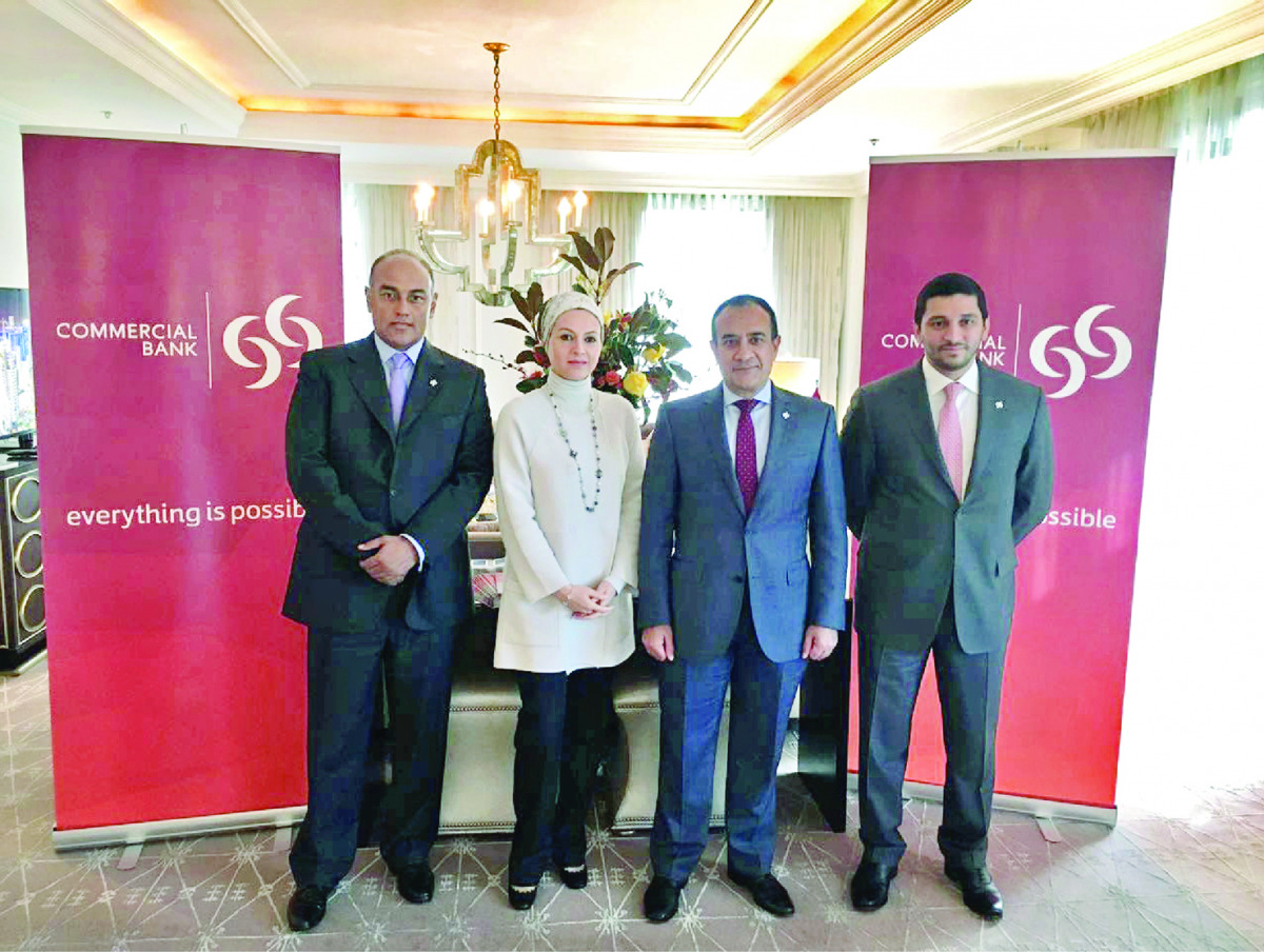 Commercial Bank CEO Joseph Abraham (second right) and other officials on the sidelines of   the Annual Meetings of IMF and IFF in Washington DC 