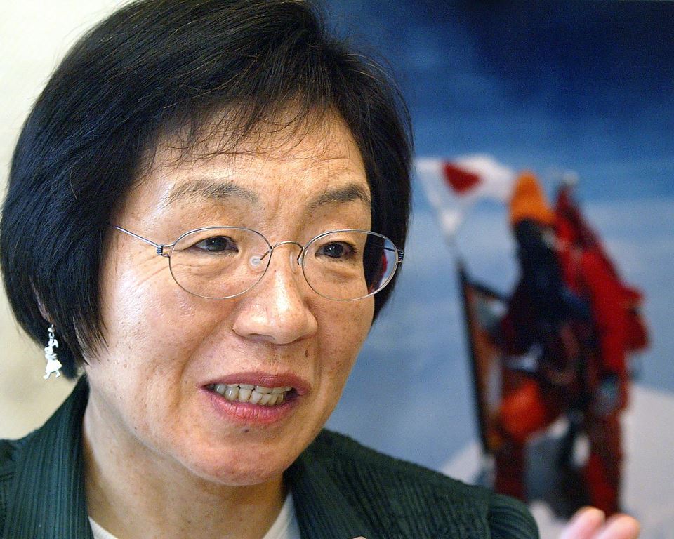 This file photo taken on May 16, 2003 shows Junko Tabei of Japan speaking during an interview with Agence France-Presse in Tokyo. AFP / KAZUHIRO NOGI