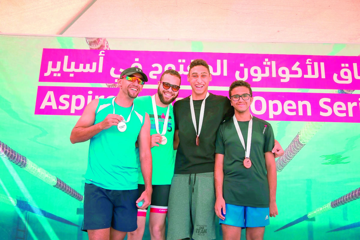 A file picture of last year’s Aquathon Series at the Hamad Aquatic Centre .