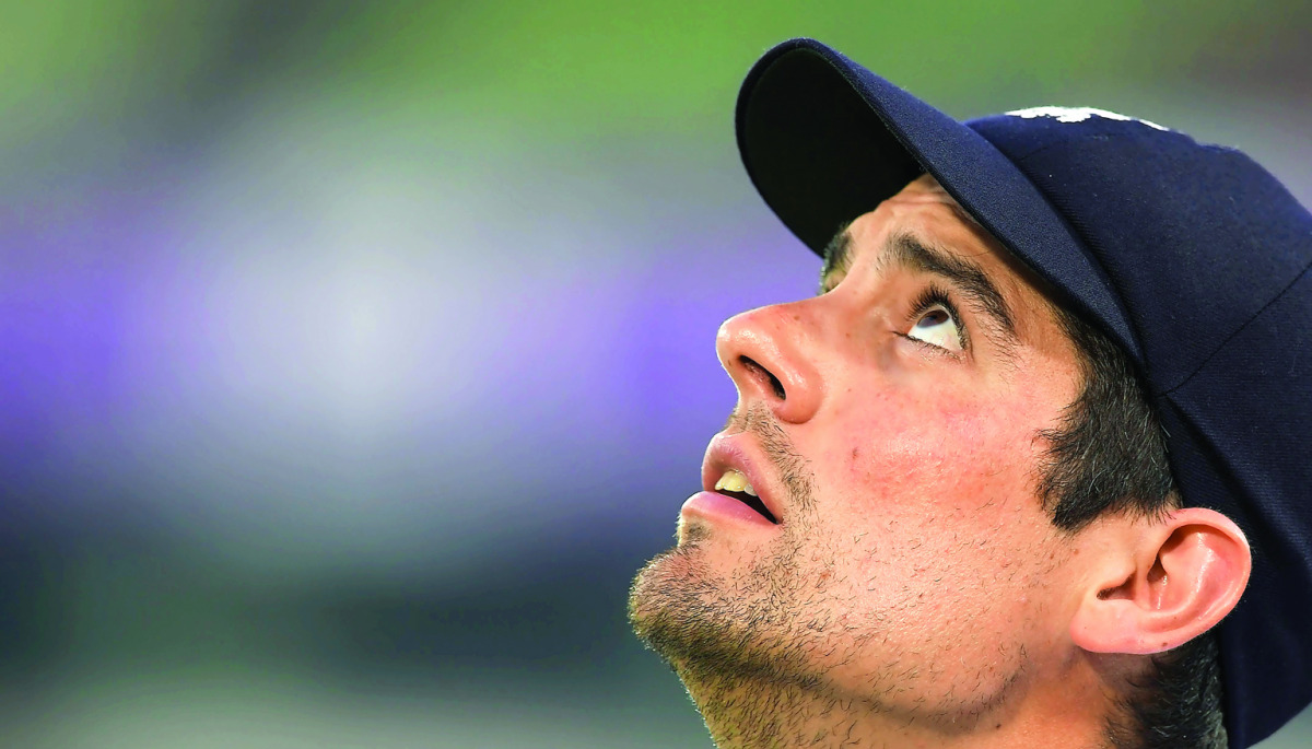 England captain Alastair Cook is seen after his side lost to Bangladesh yesterday.