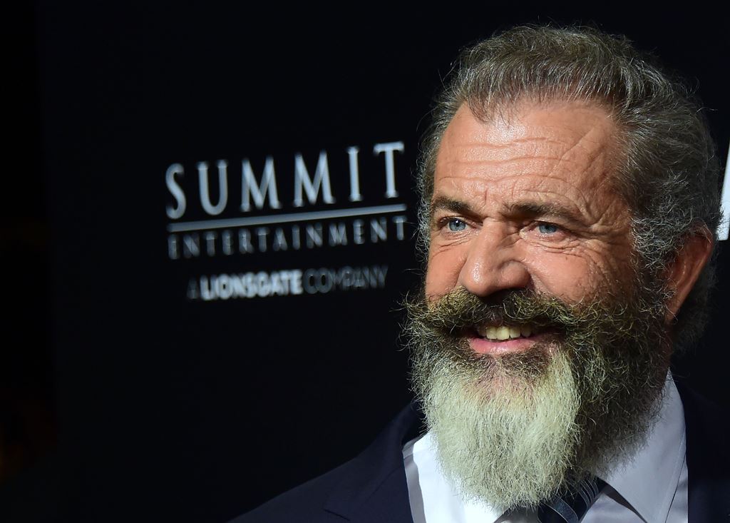 Mel Gibson on arrival for the special screening of the film he directed, 