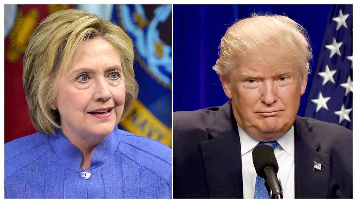This combination of file photos shows Hillary Clinton on June 15 2016 and Donald Trump on June 13 2016 (AFP)