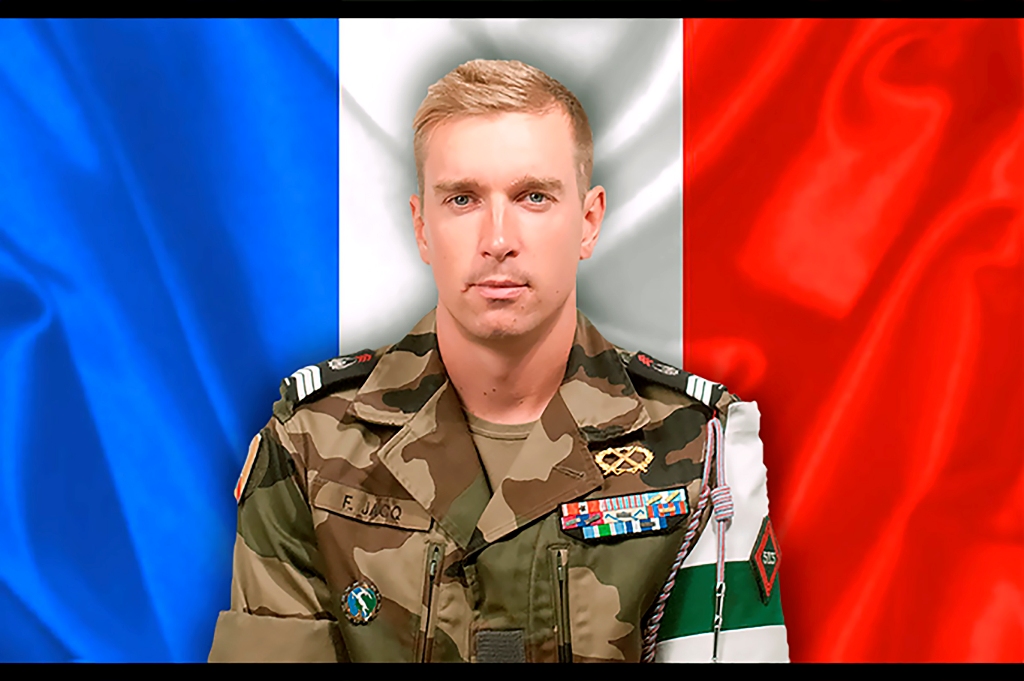 A handout picture released by the French Army Press Service (SIRPA) on November 5, 2016 shows a portrait of late French soldier Fabien Jacq who died overnight on November 5, 2016 from injuries sustained in a mine blast in northern Mali. / AFP / SIRPA.