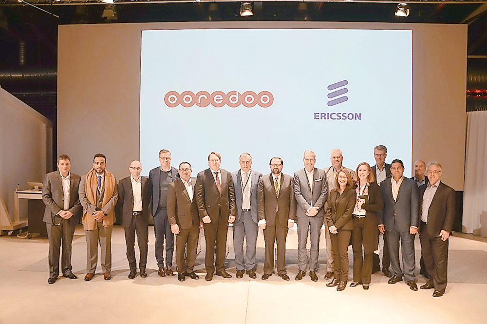 Ooredoo and Ericsson officials at the event.
