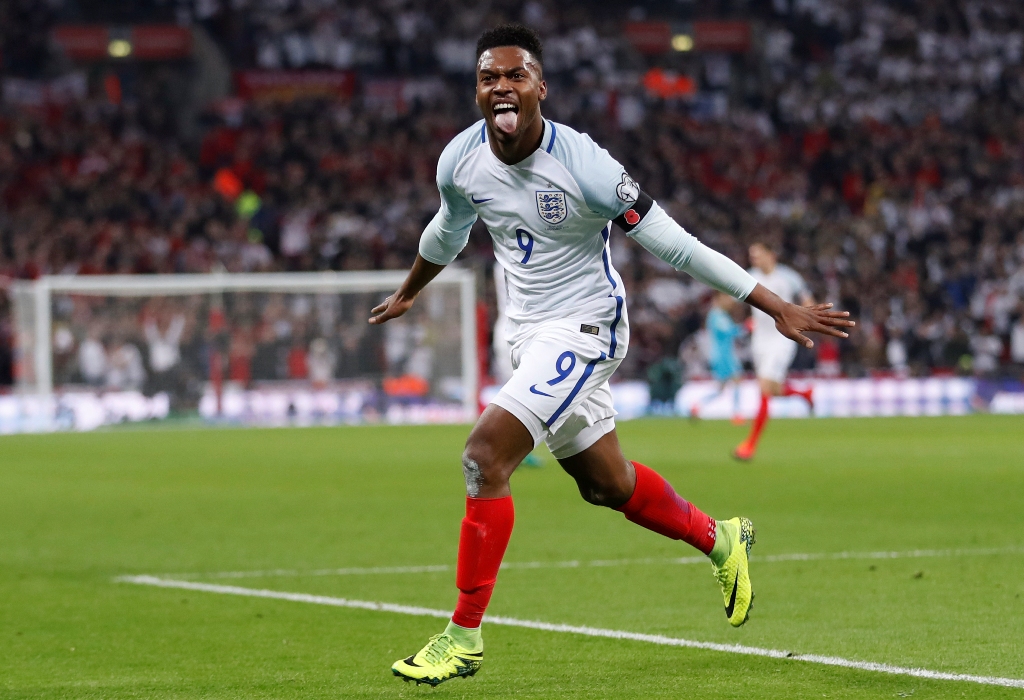  England's Daniel Sturridge celebrates scoring their first goal Action Images via Reuters / Carl Recine Livepic 