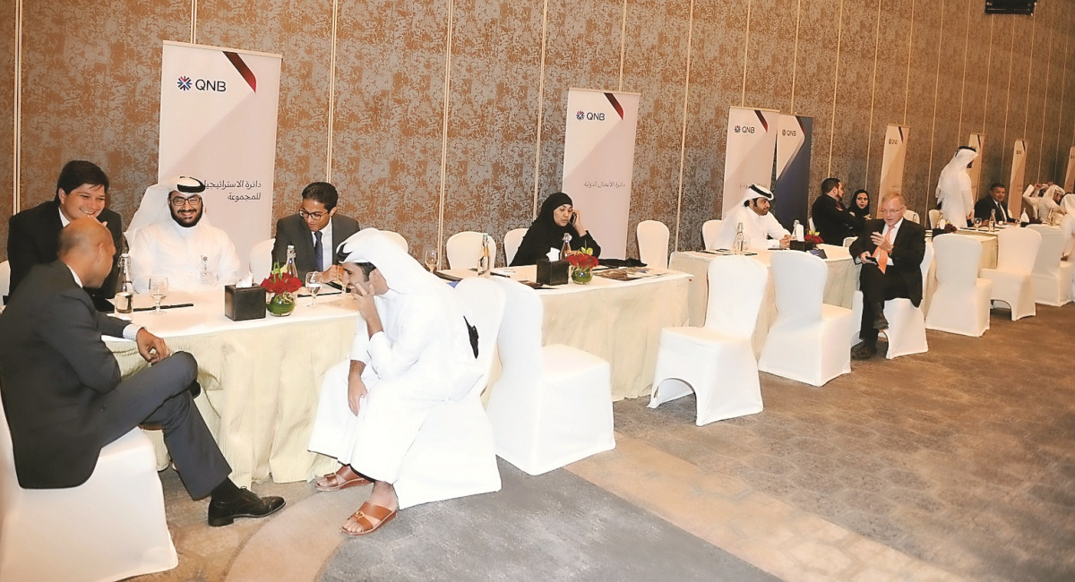QNB officials at the Career Day held at Four Seasons yesterday.