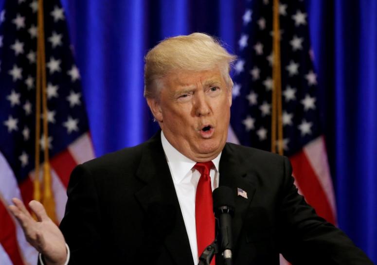 File photo of US President-elect Donald Trump. Reuters  