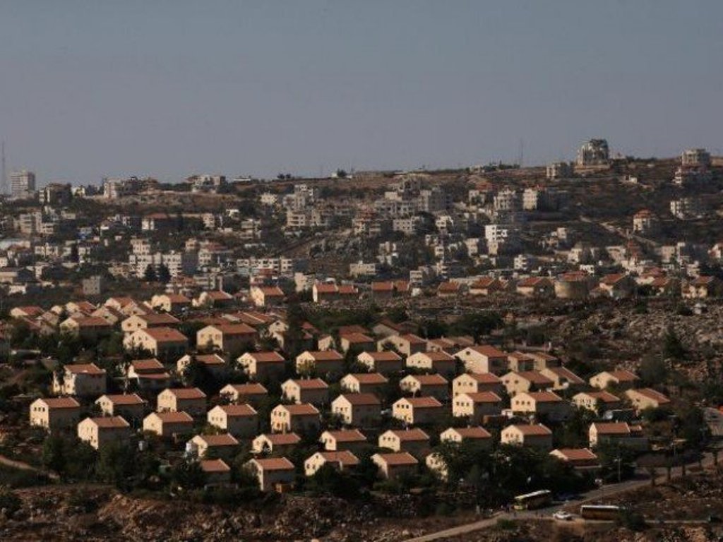 The West Bank Jewish settlement of Ofra is photographed as seen from the Jewish settler outpost of Amona in the West Bank, during an event organised to show support for Amona which was built without Israeli state authorisation and which Israel's high cour